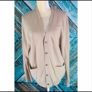 Club Monaco 100% Cashmere Beige Cardigan